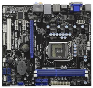 Материнская плата mATX iH55 ASROCK LGA 1156 DDR3 ( H55M/USB3/M/ASR ) Retail