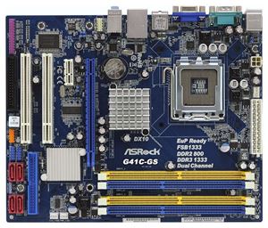 Материнская плата mATX iG41 ASROCK LGA 775 DDR3 ( G41C-GS/M/ASR ) Retail