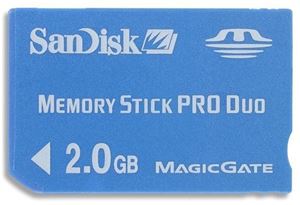 Флеш-карта Memory Stick Pro Duo 2Гб Sandisk , ( SDMSPD-002G-xxx )