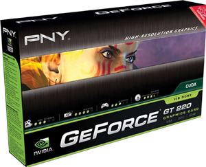 Видеокарта PCI-E nVidia GeForce GT 220 1024Mb PNY , DDR2 HDMI, DVI ( GMGT220N2E1FH-SB ) Retail