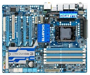 Материнская плата ATX iX58 Gigabyte LGA 1366 DDR3 ( GA-X58A-UD5 ) Retail