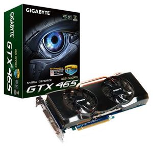 Видеокарта PCI-E nVidia GeForce GTX 465 1024Mb Gigabyte , DDR5 ( GV-N465UD-1GI ) Retail