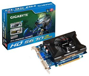 Видеокарта PCI-E ATI Radeon HD 5670 0512Mb Gigabyte , DDR5 ( GV-R567D5-512I ) Retail