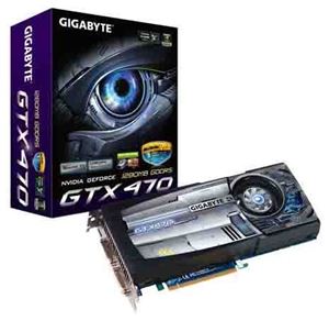 Видеокарта PCI-E nVidia GeForce GTX 470 1280Mb Gigabyte , DDR5 ( GV-N470UD-13I ) Retail