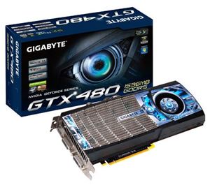 Видеокарта PCI-E nVidia GeForce GTX 480 1536Mb Gigabyte , DDR5 ( GV-N480D5-15I-B ) Retail